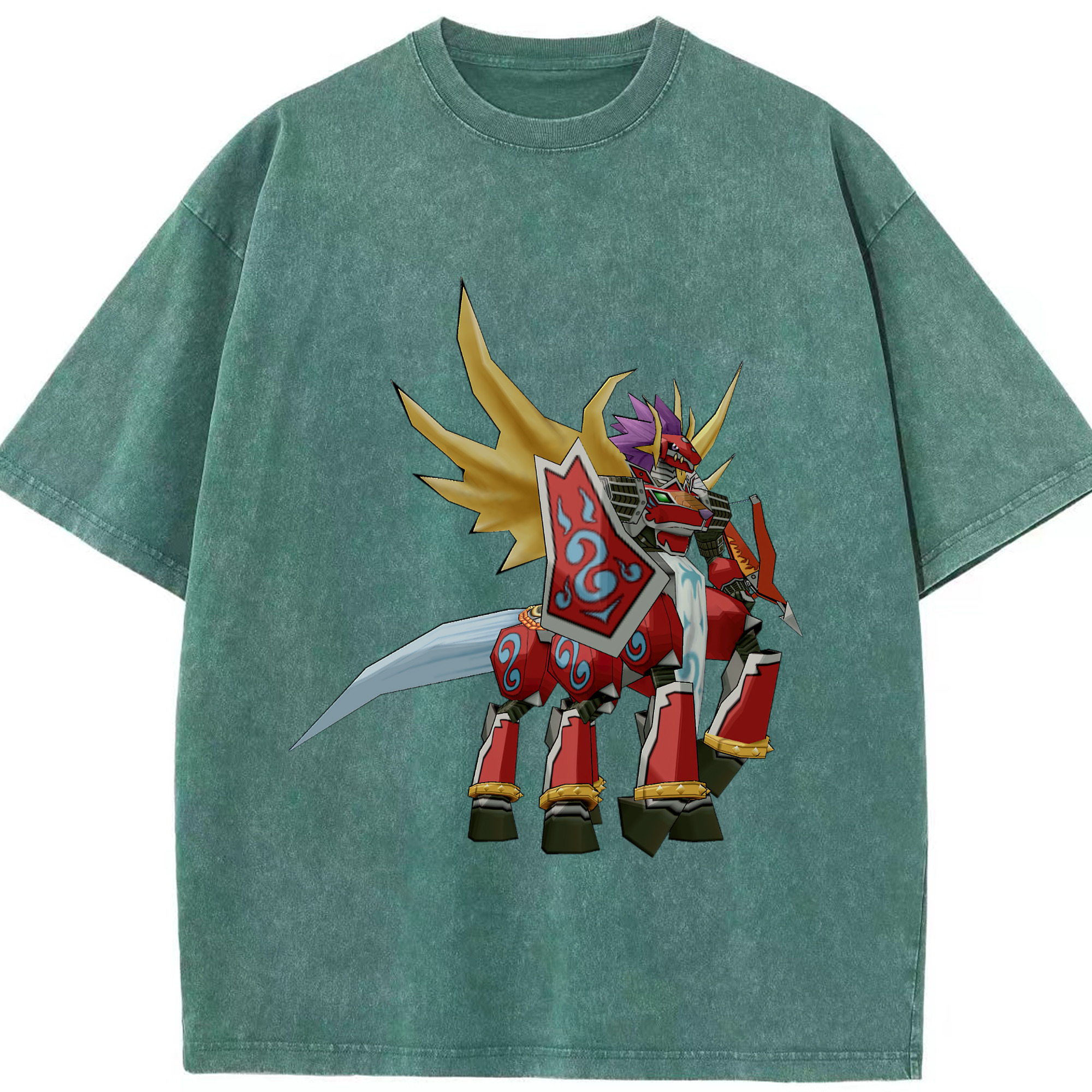 （画像用） Digimon デジタルモンスター/デジモン 綿100% ヴィンテージ風 半袖Tシャツ（フロントプリント）
